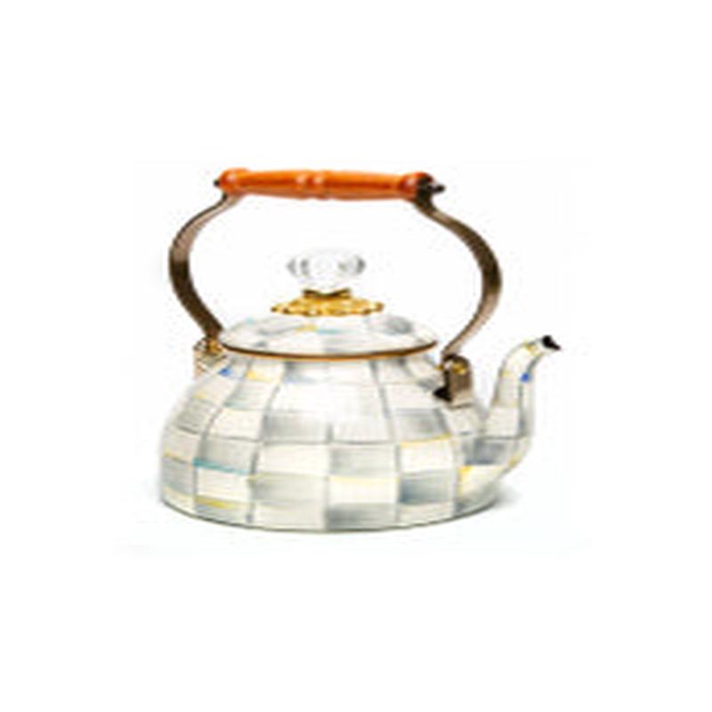 Sterling Check Enamel Tea Kettle 2 Qt.