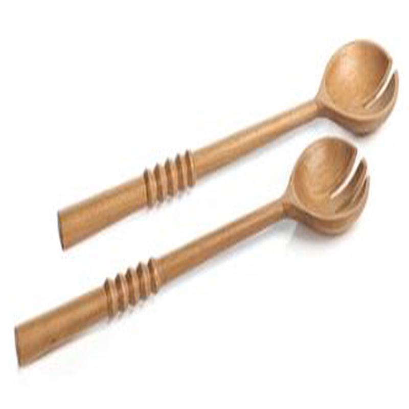 Kenya All Wood Salad Servers