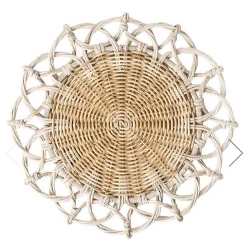 Provence Rattan Whitewash Placemat