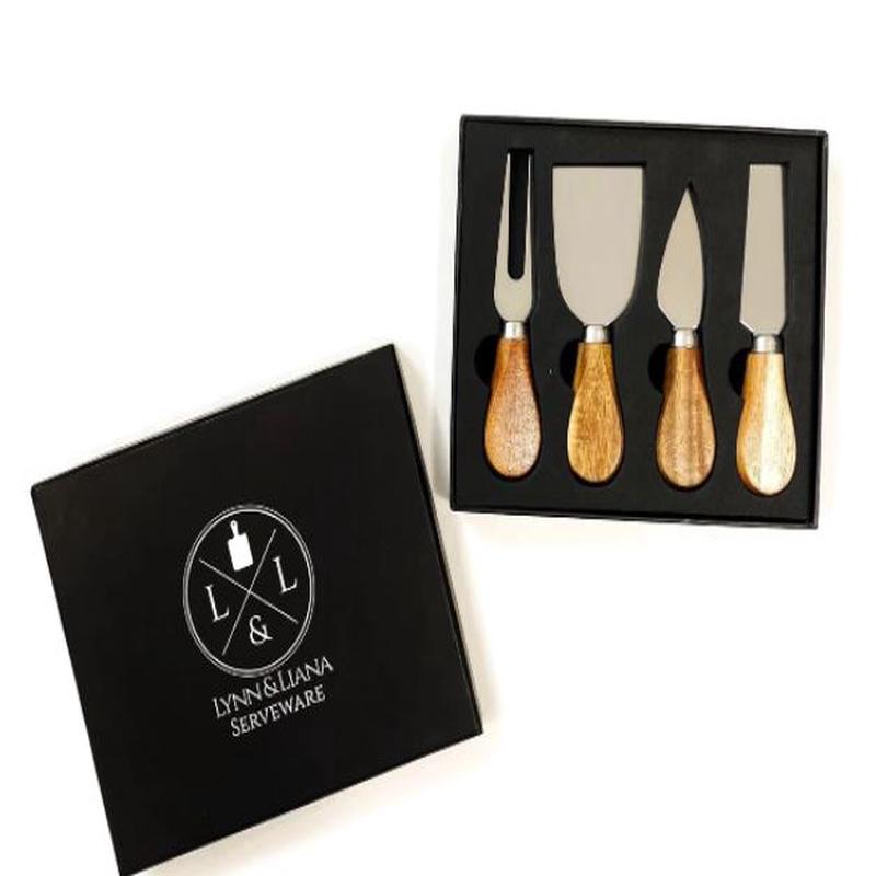 Acacia Handle Cheese Knife Set