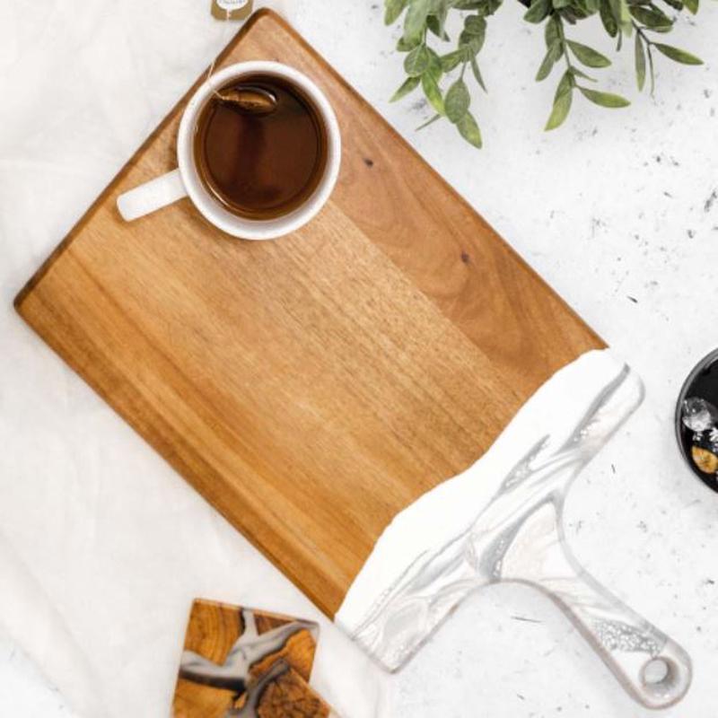 Large Acacia Cheese Board Marble