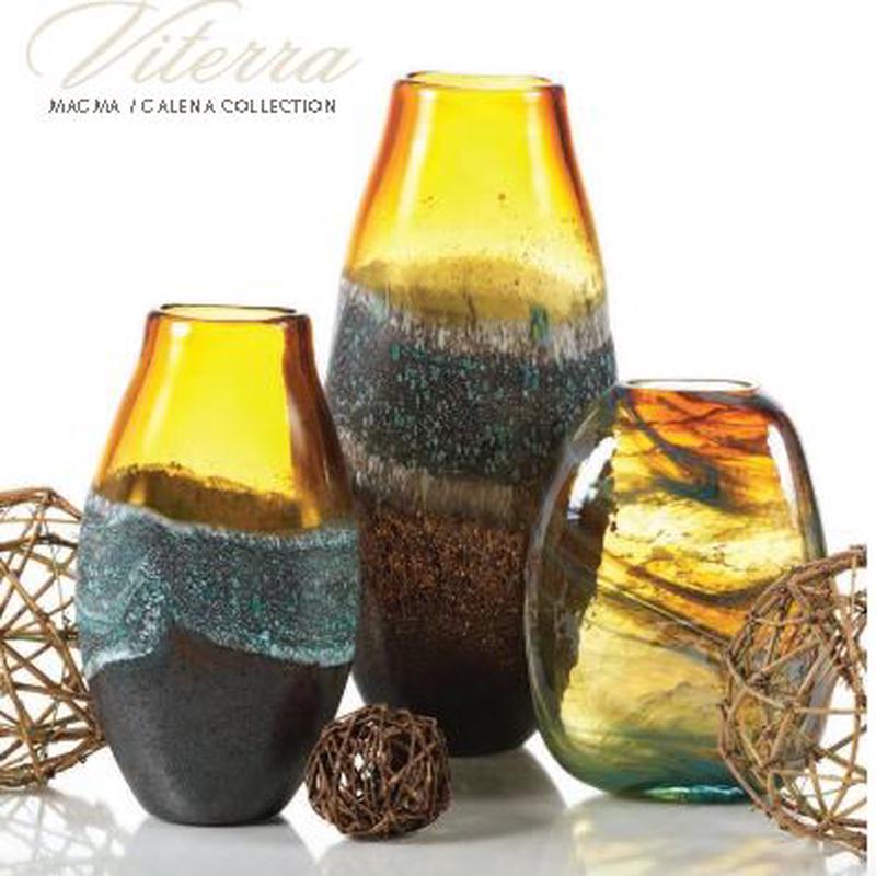 Magma Amber Stone Vase 8x6x17