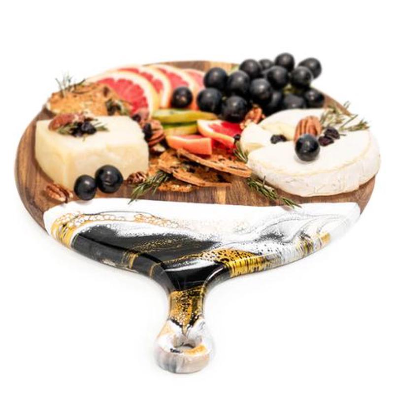 Round Acacia Cheese Board Onyx
