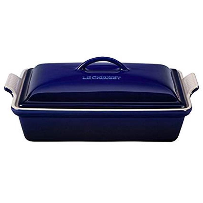 Heritage Covered Rect Casserole 4 Qt Indigo