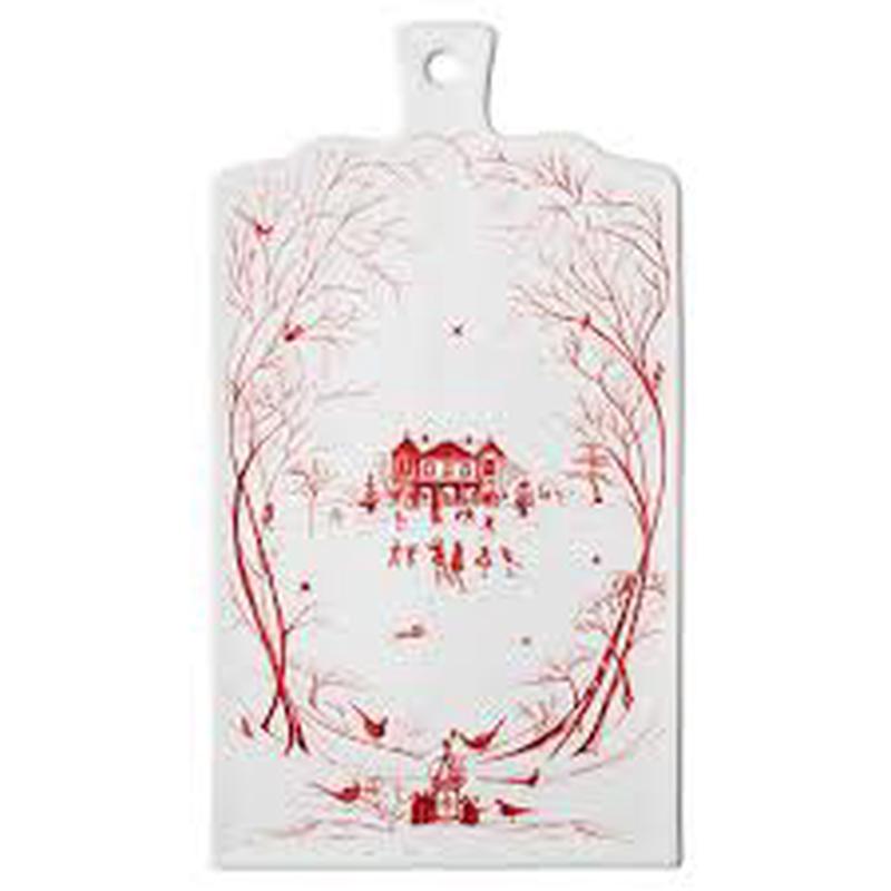 Country Estate Winter Frolic Serving Board Ruby