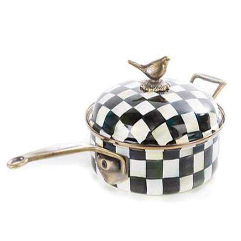 Courtly Check Enamel 3qt Sautepan