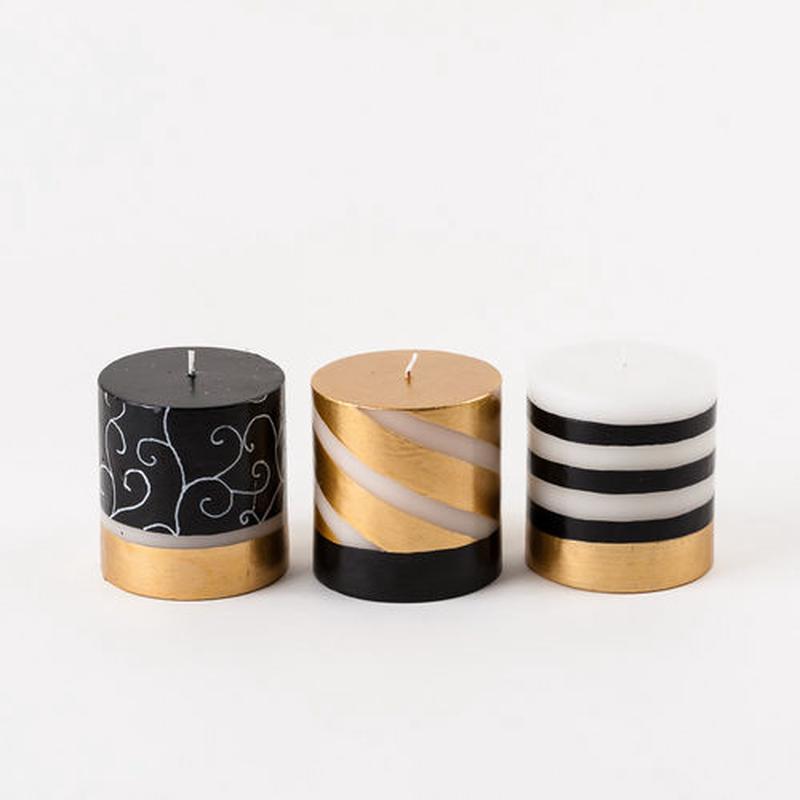 Mistle Toes Pillar Candle Asst