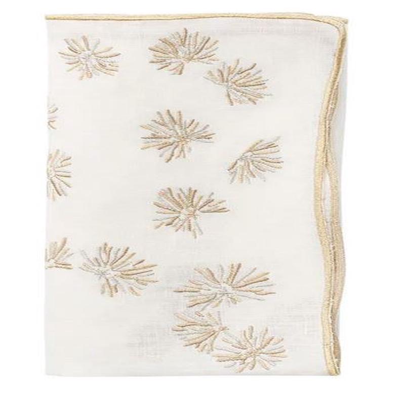 Flora Napkin White & Gold Set of 8