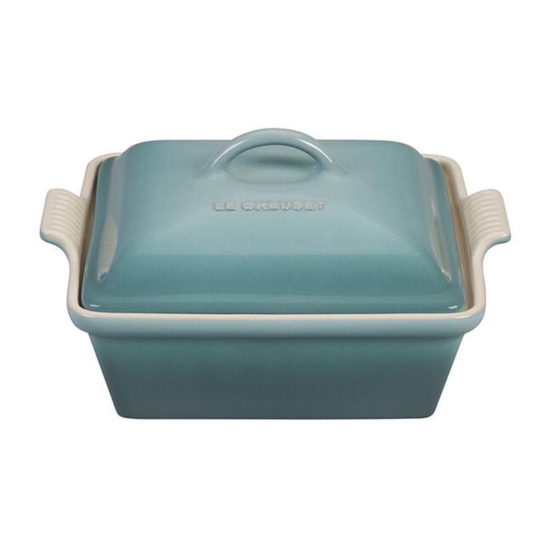 Heritage Covered Square Casserole - Sea Salt