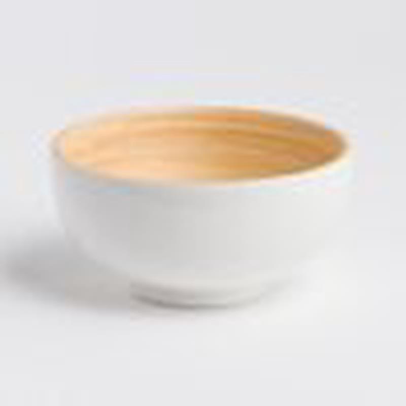 Bamboo Dining Bowl Matte White Large