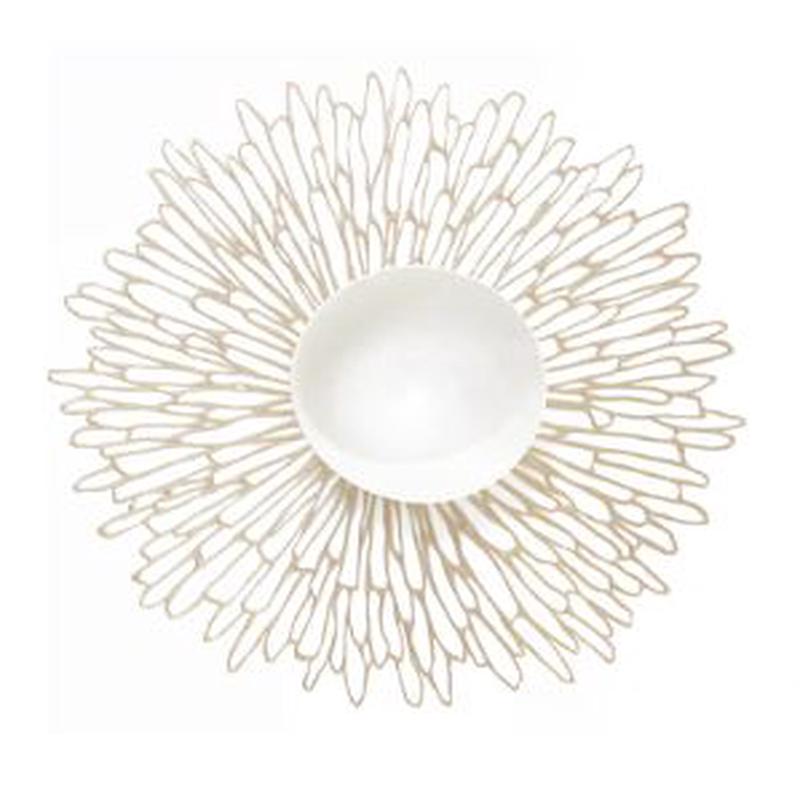 Bloom Round Placemat Champagne