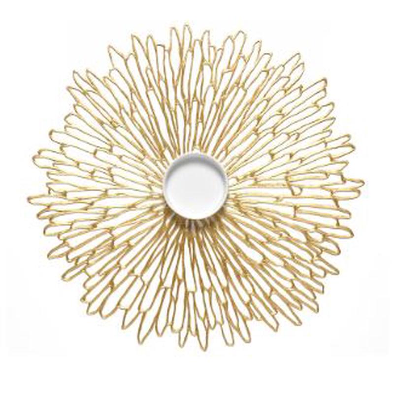 Bloom Round Placemat Gilded