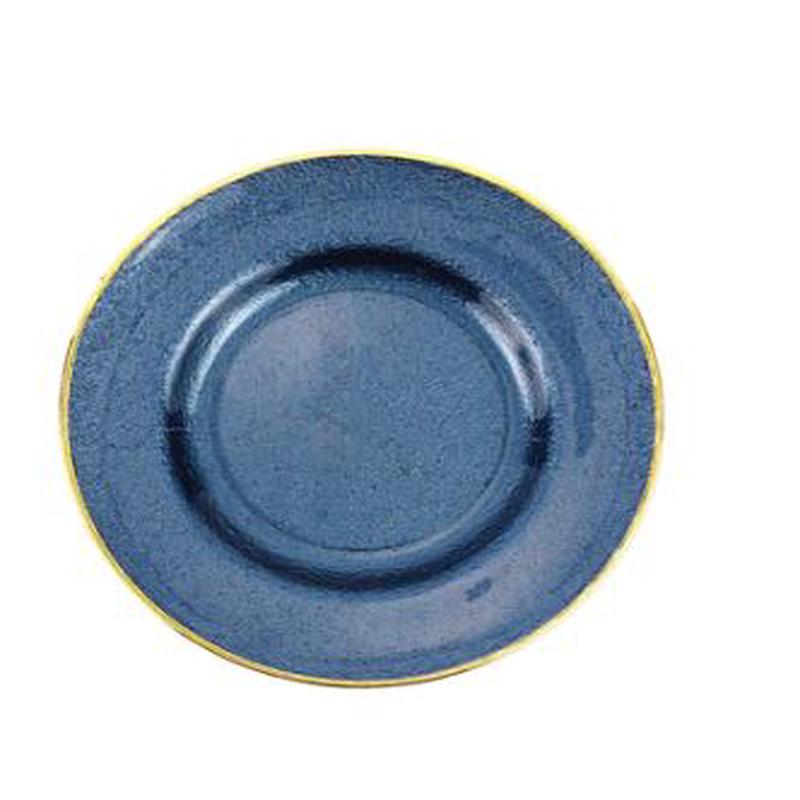 Metallic Glass Sapphire Salad Plate