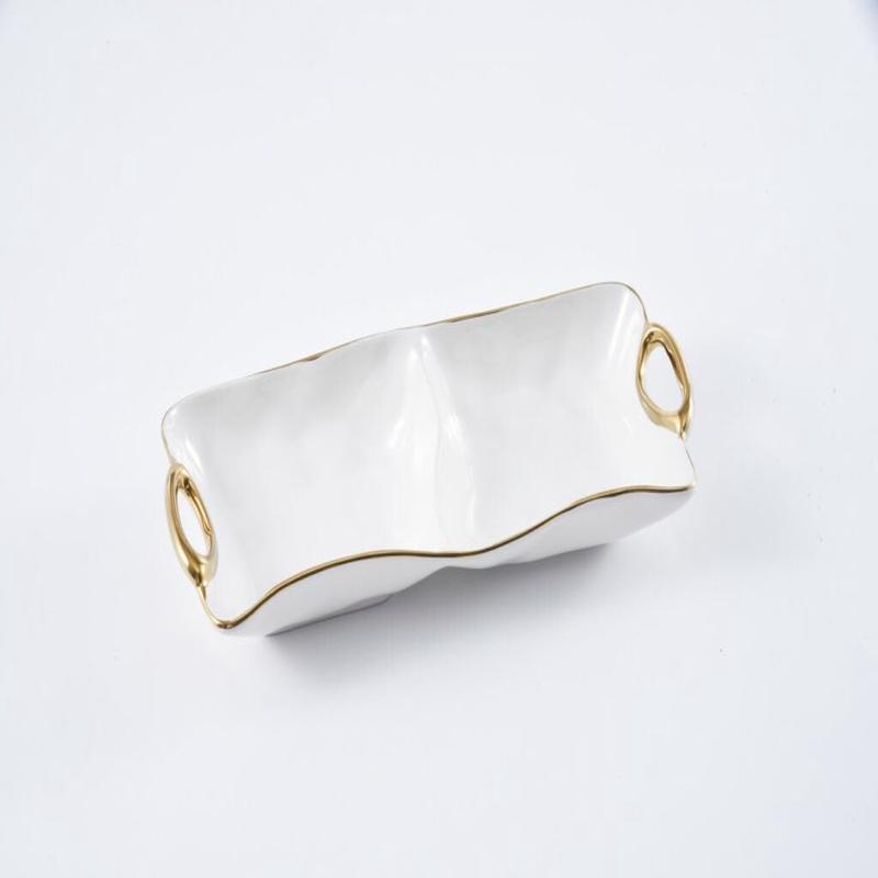 Gold Handled 2 Section Server