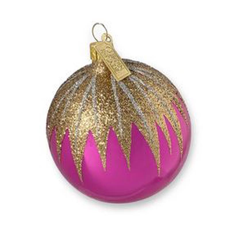 Icicles- Fuchsia & Gold Ornament