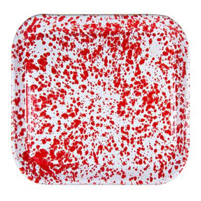 Half Sheet Tray Red Swirl