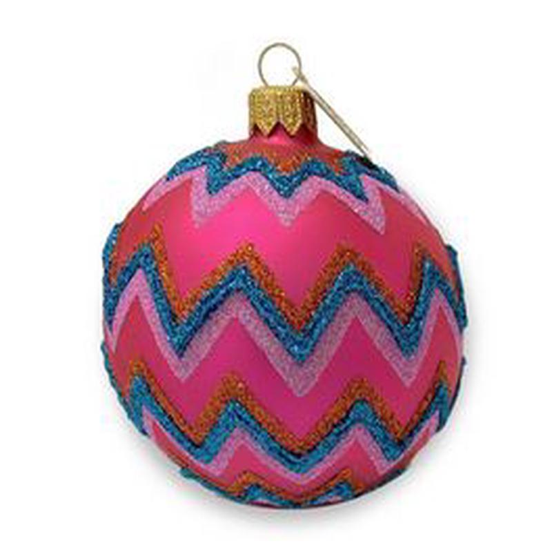 Zig Zag- Fuchsia Ornament