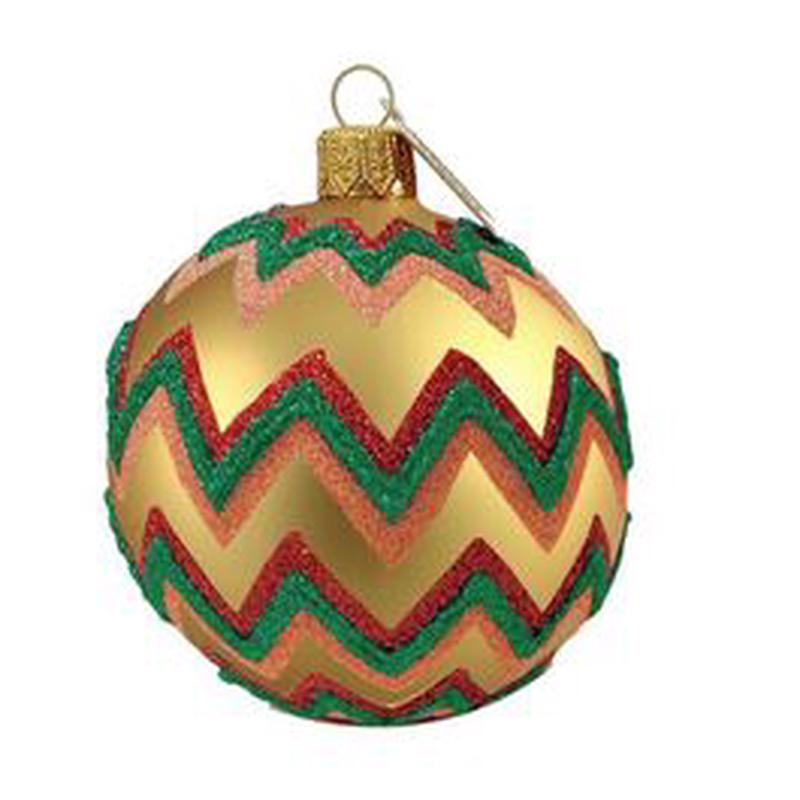 Zig Zag- Gold Ornament