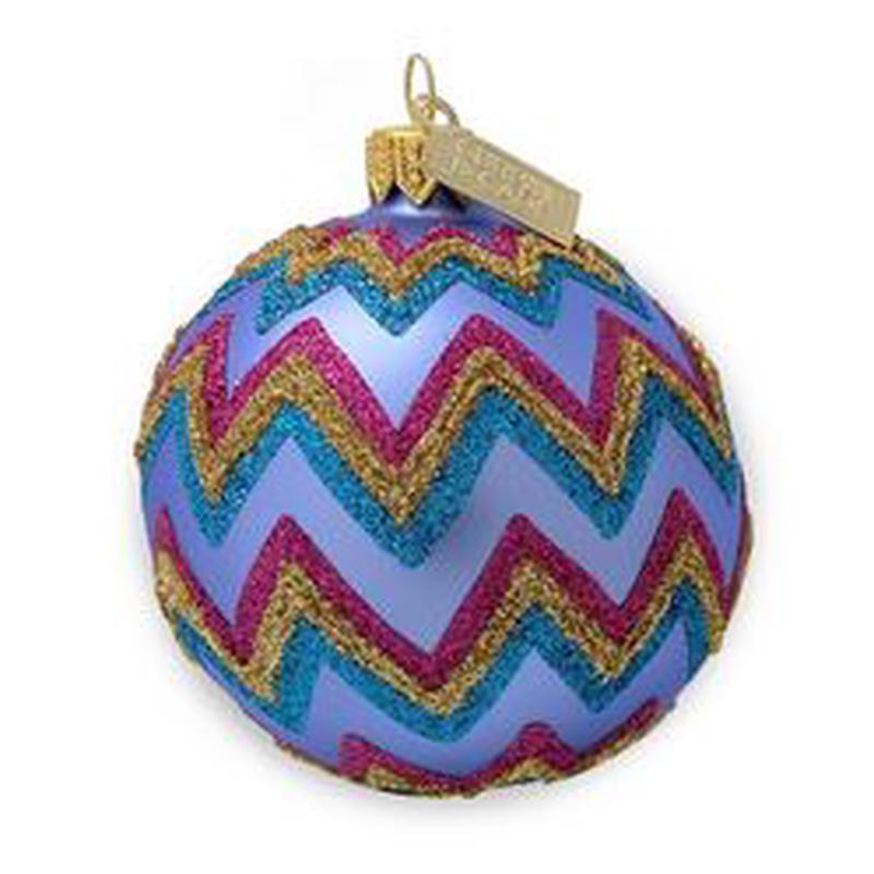 Zig Zag- Periwinkle Ornament
