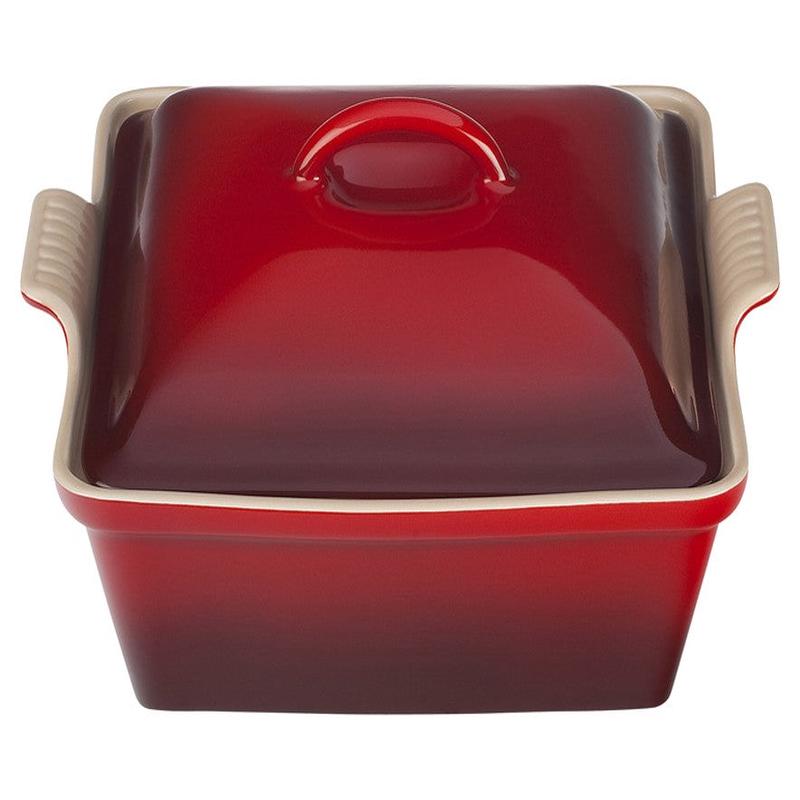 Heritage Covered Square Casserole Cerise