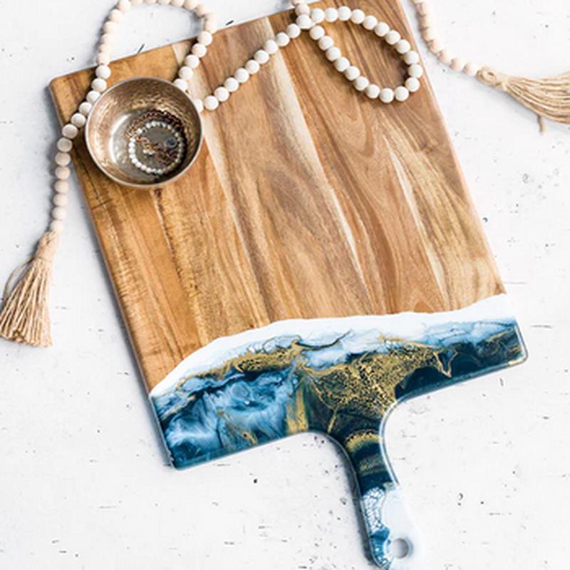XL Acacia Cheese Board Sapphire Sky