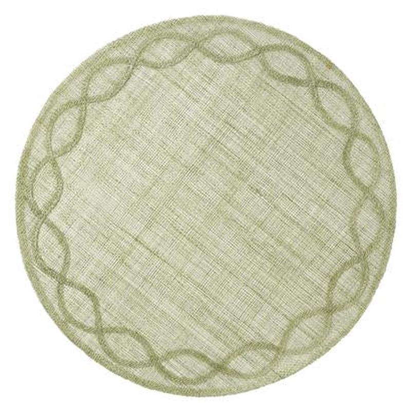 Tuileries Garden Round Placemat Pistachio