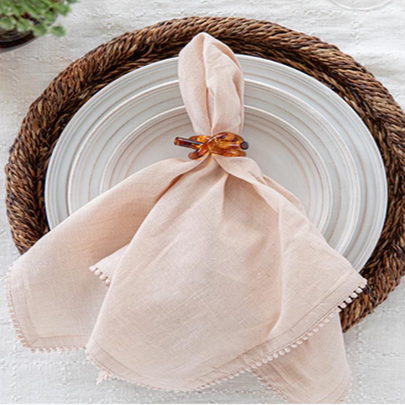 Berry Trim Napkin - Blush Set of 8
