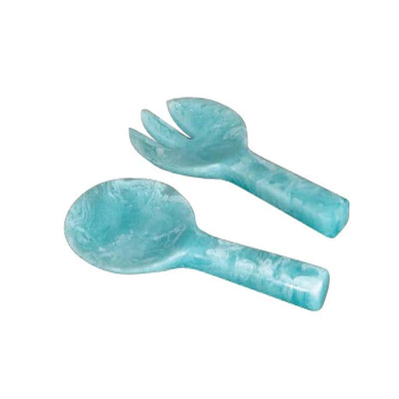 Jumbo Servers Turquoise Swirl