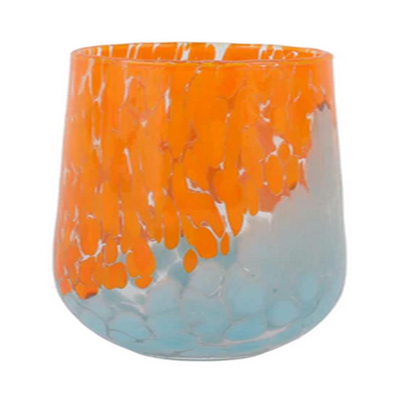 Nuvola Orange and Light Blue High Ball Set of 2