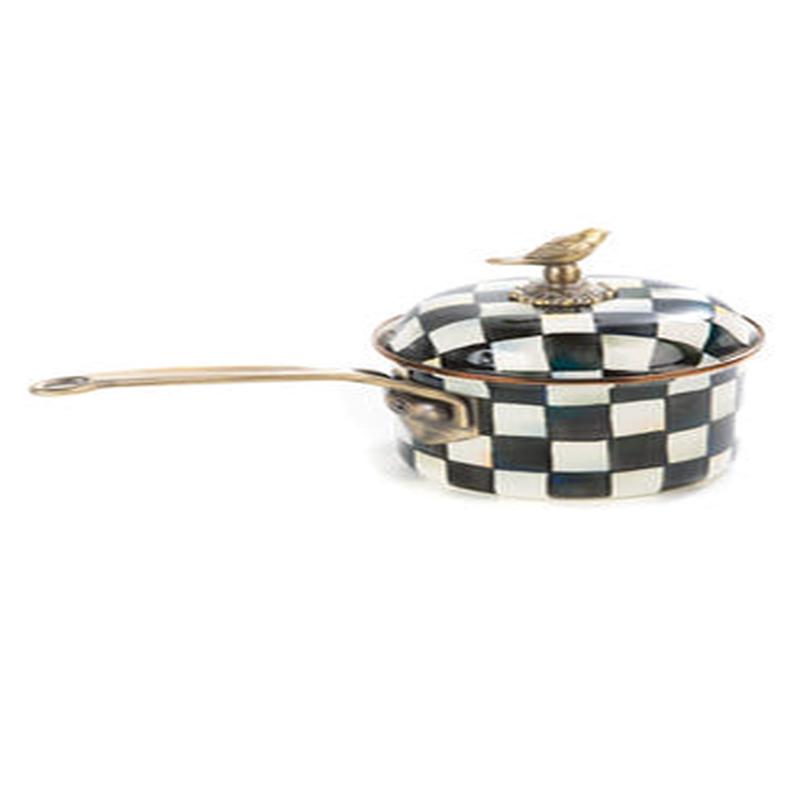 Courtly Check Enamel 2.5qt Saucepan