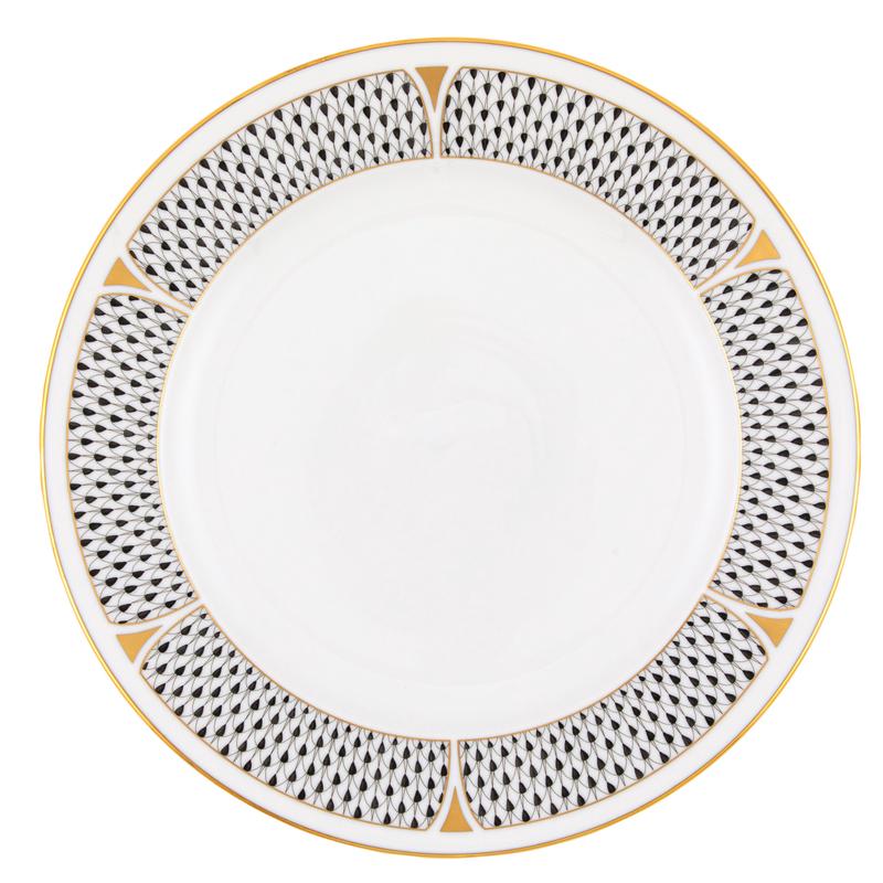 Art Deco Service Plate 11in Black