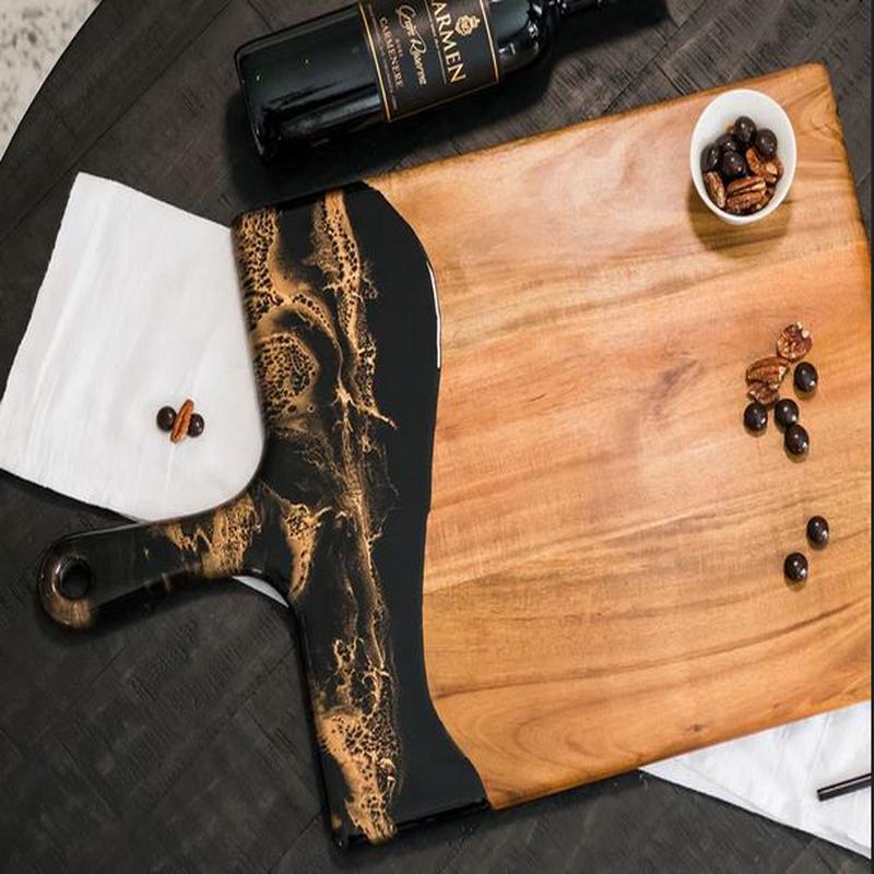 XL Acacia Cheese Board Black Ember
