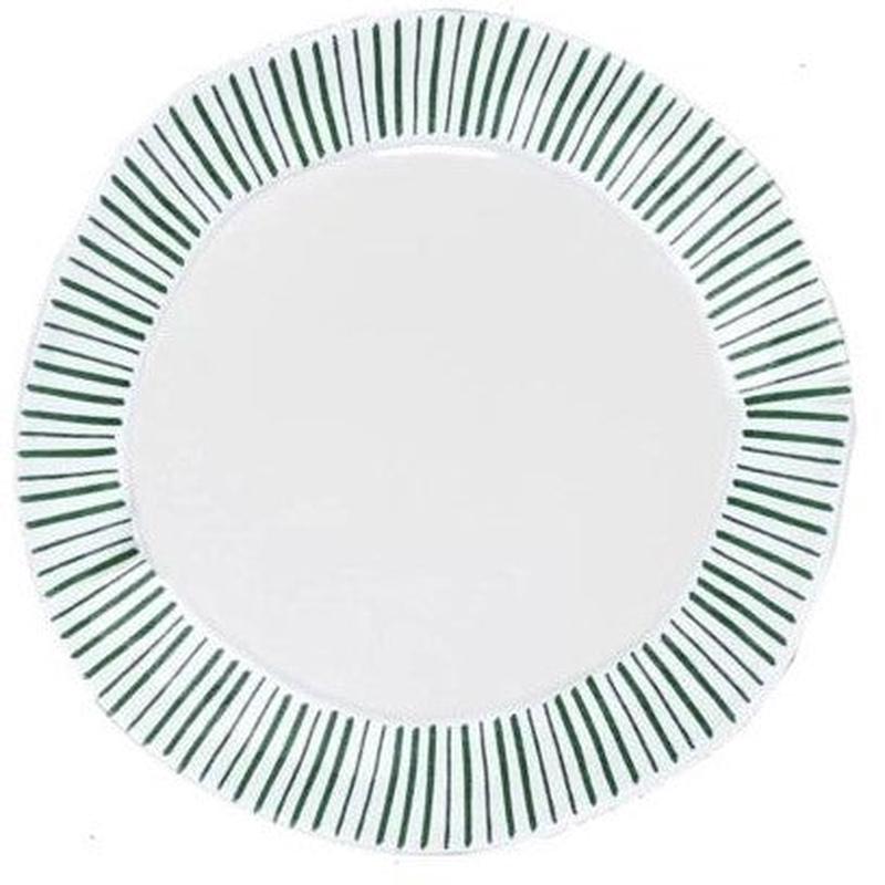 Madeira Meadow Pinstripe Dinner Fern Green Set of 2