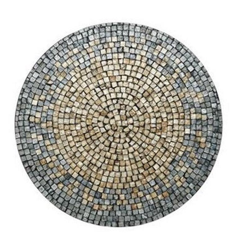 Shell Mosaic Placemat in Gray & Taupe