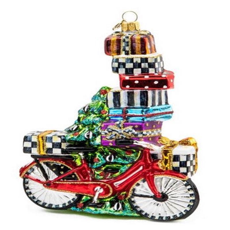 Special Delivery Bike - Glass Ornament