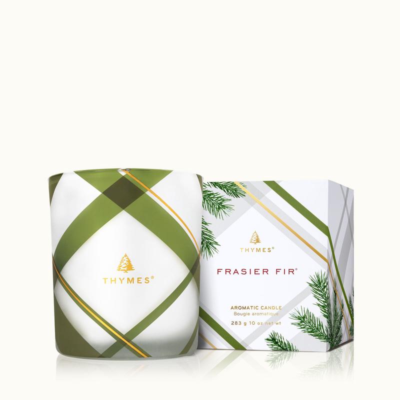 Frasier Fir Frosted Plaid Candle Medium