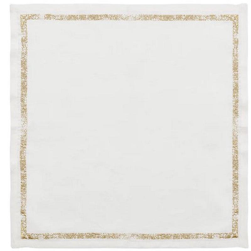 Impression Napkins- Gold & White