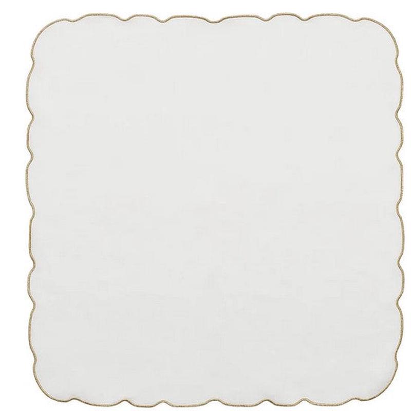 Luminance Napkin- White & Gold