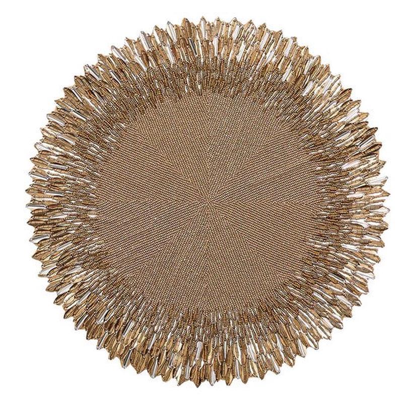Ray Placemat- Gold & Crystal