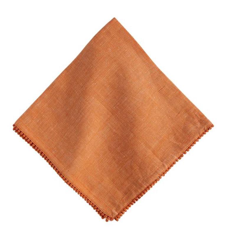Berry Trim Napkin- Persimmon