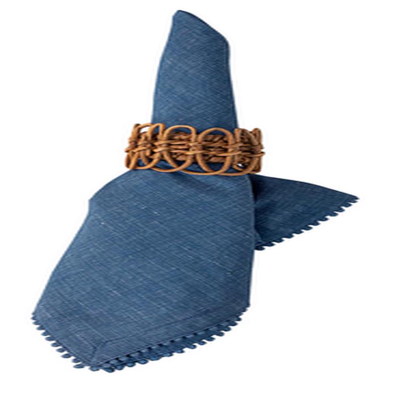 Berry Trim Napkin - Navy