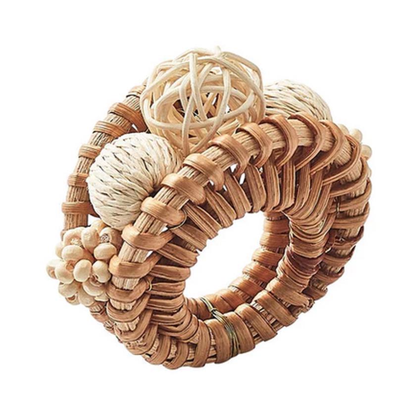 Kim Seybert Napkin Ring Playa in Natural Set of 2