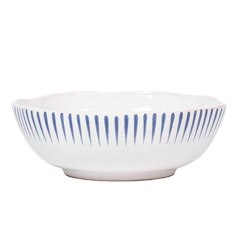 Sitio Stripe Coupe Bowl - Delft Blue