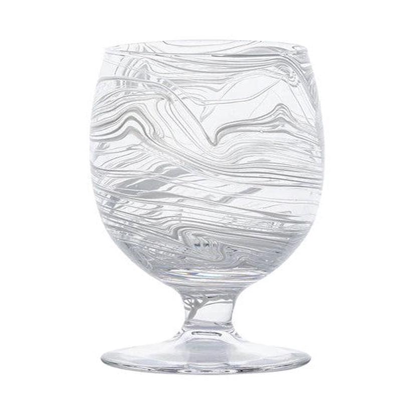 Puro Marbled Goblet - White Set of 2