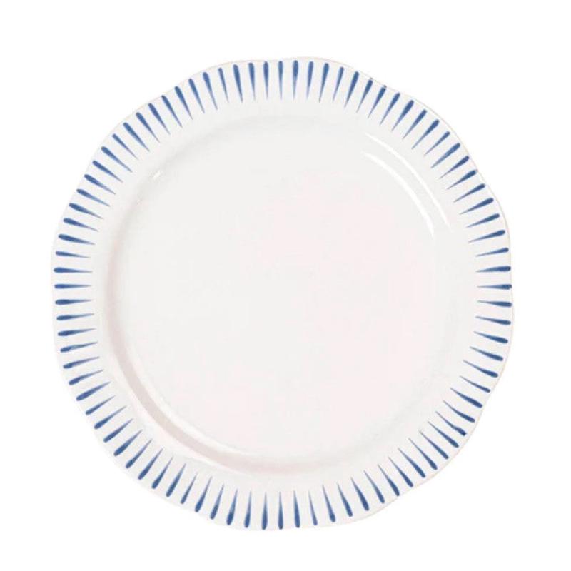 Sitio Stripe Dessert/Salad Plate - Delft Blue Set of 3