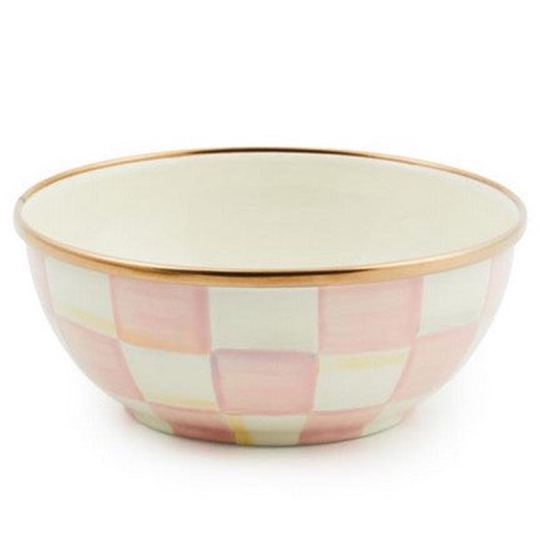 Rosy Check Enamel Everyday Bowl