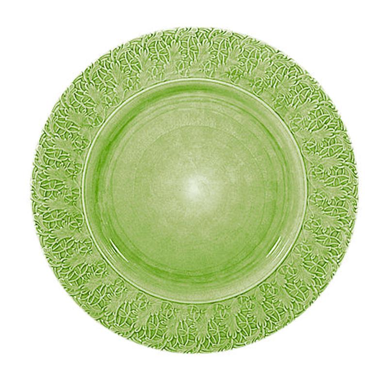 Green Lace 25cm Plate Set of 2