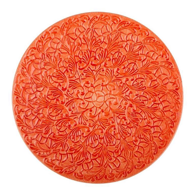 Orange Lace 20 cm Plate Set of 2