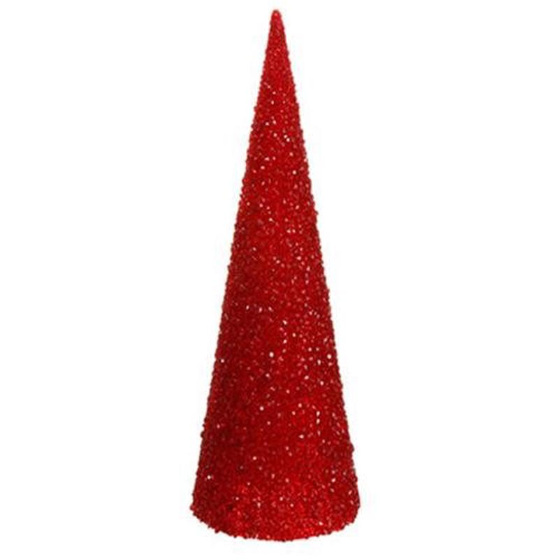 24.5" Iced Cone Topiary Red