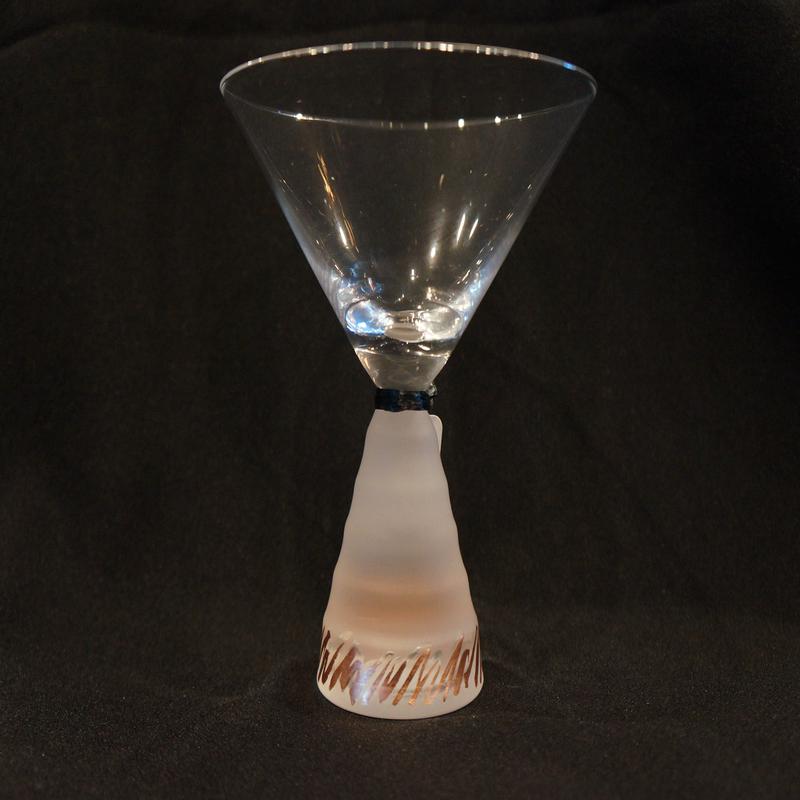 Copper ZigZag Martini Glass Set of 2